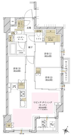 ヴェレーナ久が原 間取り G TYPE ※第1期1次