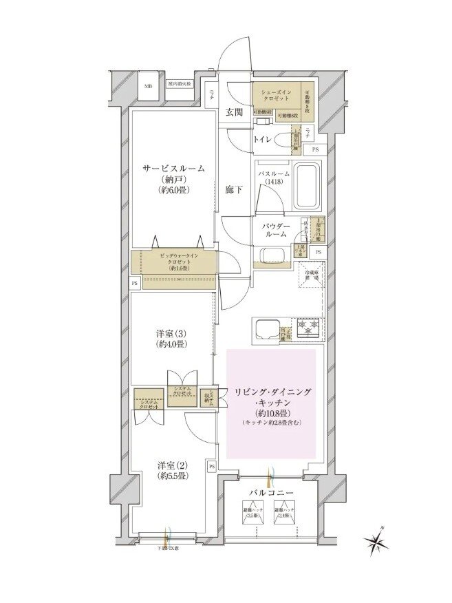 ヴェレーナ久が原 間取り F TYPE