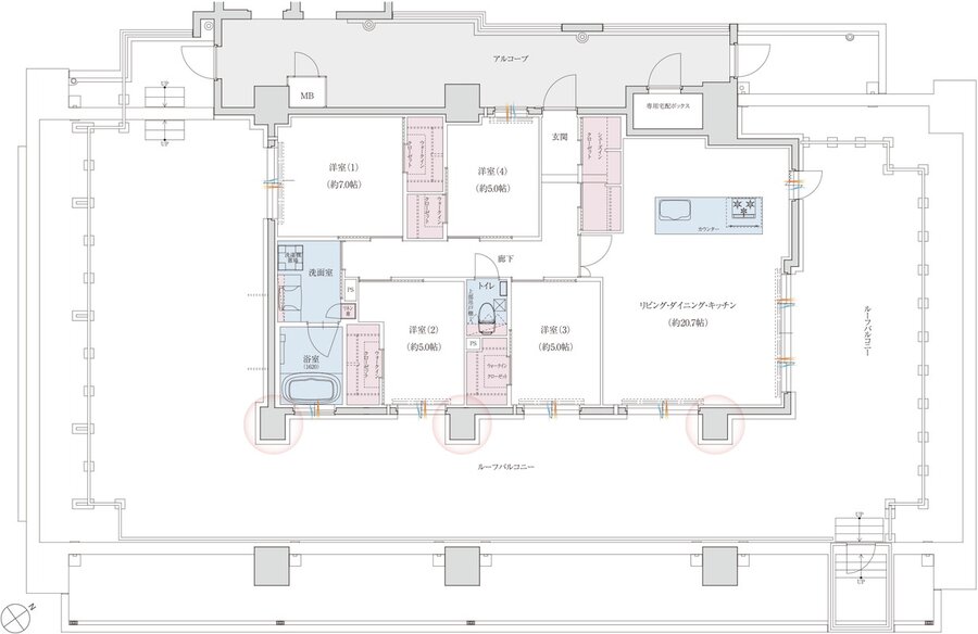 クレアホームズ長崎文教通り 間取り Eタイプ