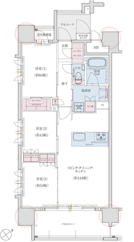 長崎文教通りRiverSideプロジェクト 間取り Aタイプ