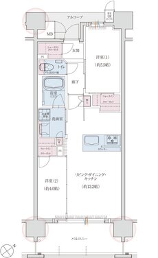 長崎文教通りRiverSideプロジェクト 間取り Bタイプ