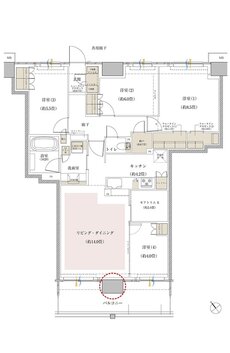 リビオ川崎鹿島田テラス 間取り Lタイプ