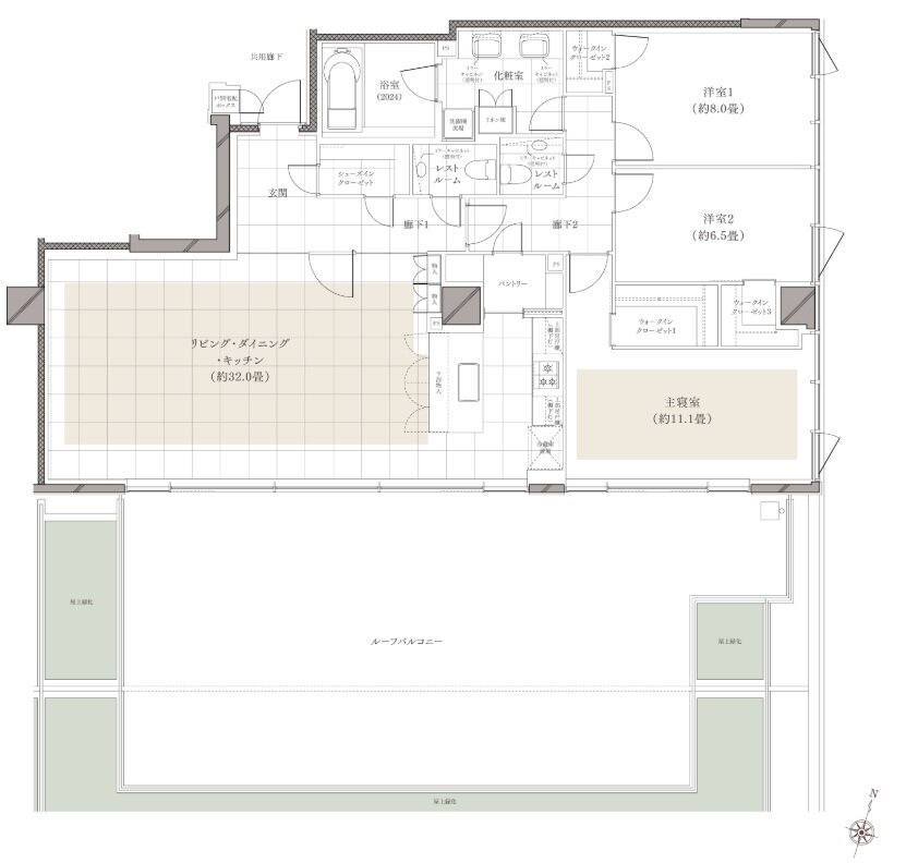 ディアナガーデン柿の木坂 間取り L type