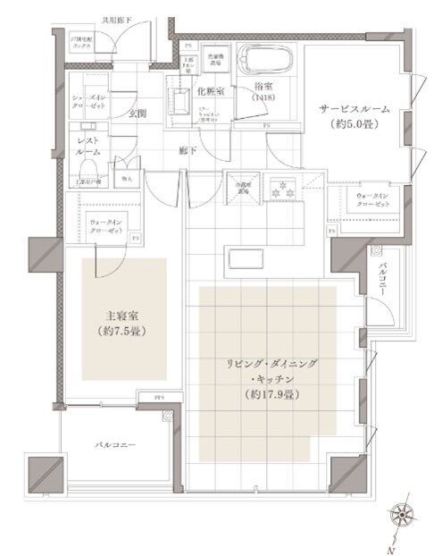 ディアナガーデン柿の木坂 間取り B type