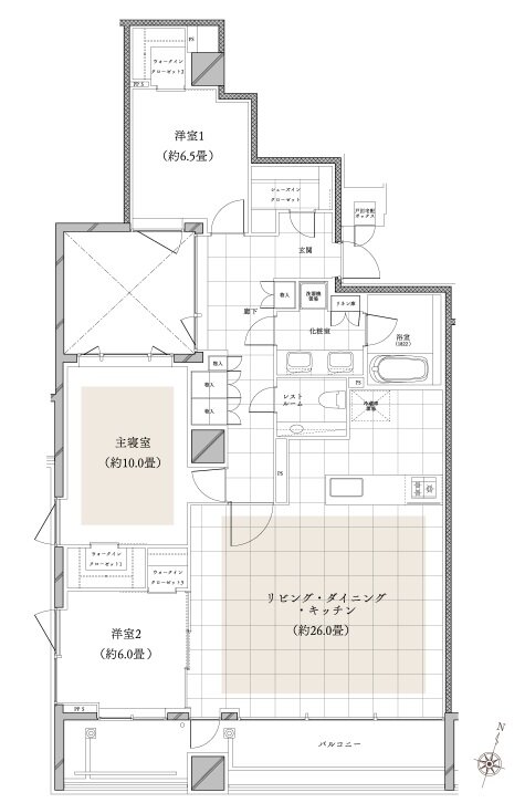 ディアナガーデン柿の木坂 間取り D type