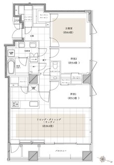 ディアナガーデン柿の木坂 間取り J type［第2期］