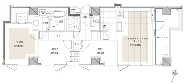 ディアナガーデン柿の木坂 間取り I type［第2期］