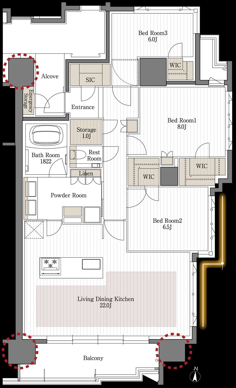 レ・ジェイド橦木町 間取り F type(BASIC PLAN)
