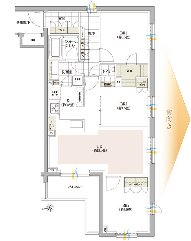 イノバス市谷仲之町 間取り E1タイプ