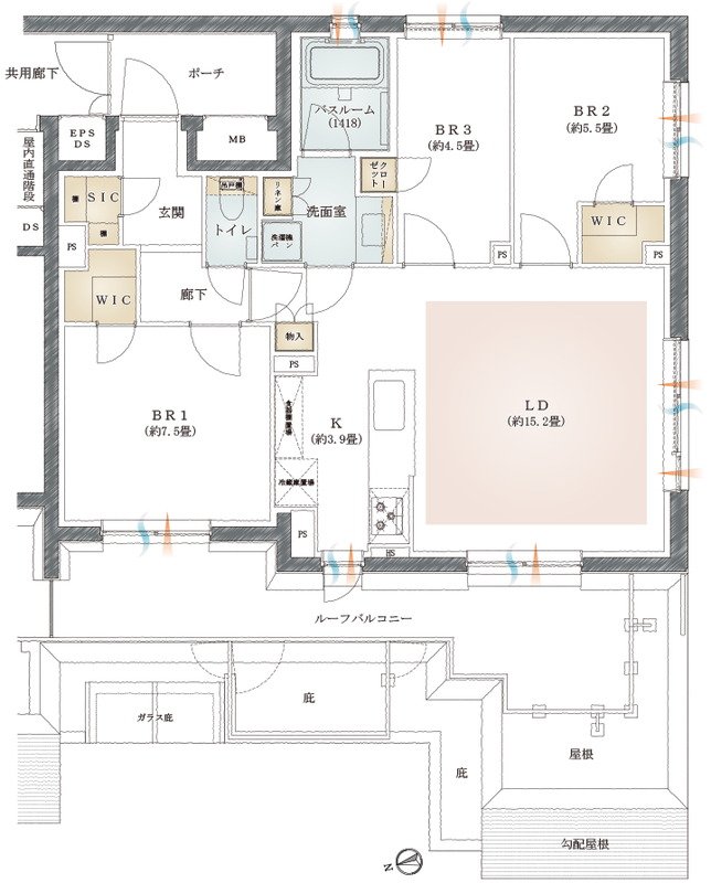イノバス市谷仲之町 間取り Irタイプ
