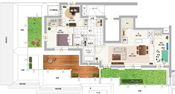 イノバス市谷仲之町 間取り Hrタイプ