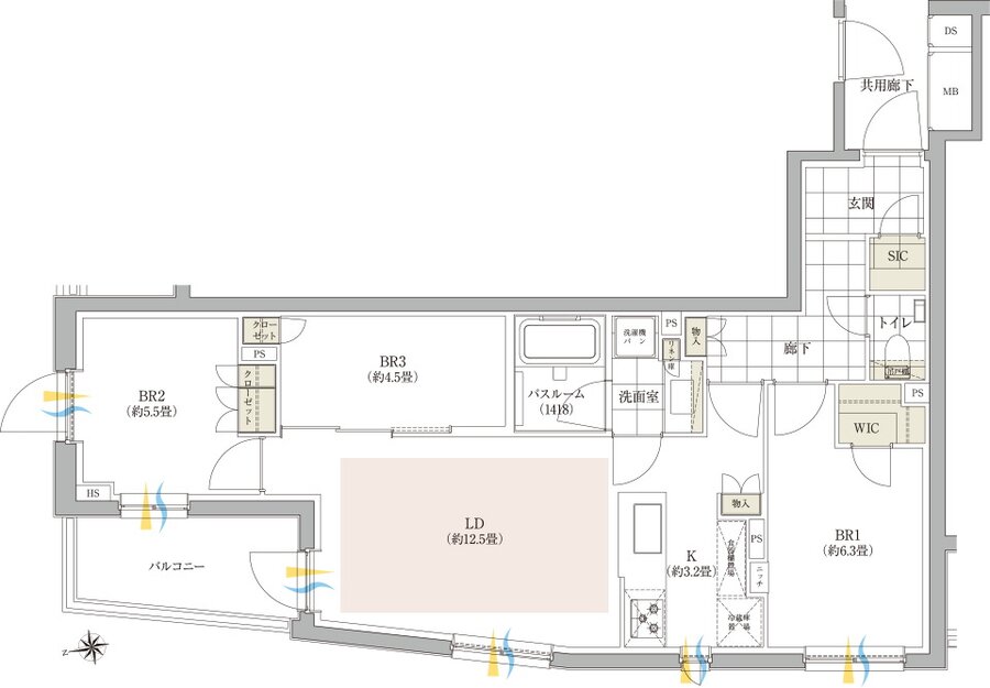 イノバス市谷仲之町 間取り B1タイプ