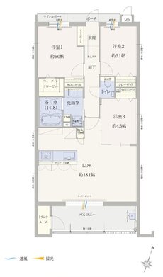 エイル諸岡テラス 間取り Bタイプ