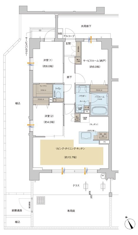 プレサンス ロジェ 武蔵浦和 間取り Agタイプ