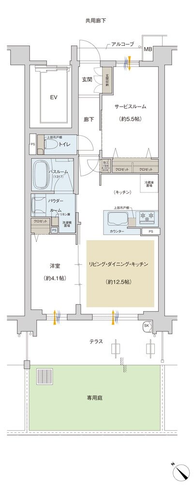 プレサンス ロジェ 武蔵浦和 間取り Bgタイプ