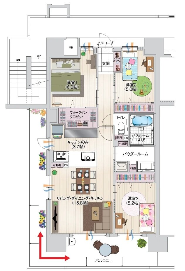 アルファステイツ下松桜町 間取り A type