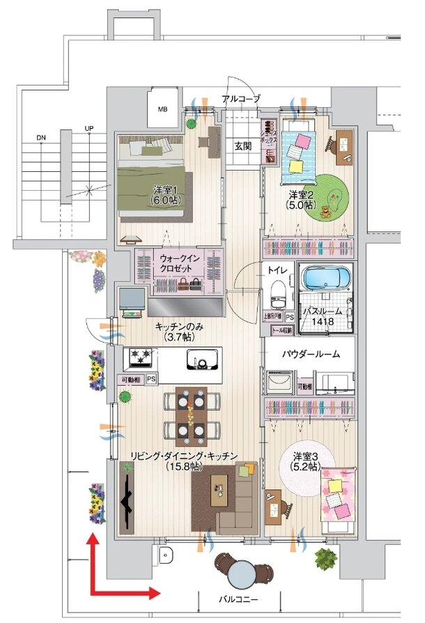 アルファステイツ下松桜町 間取り A type