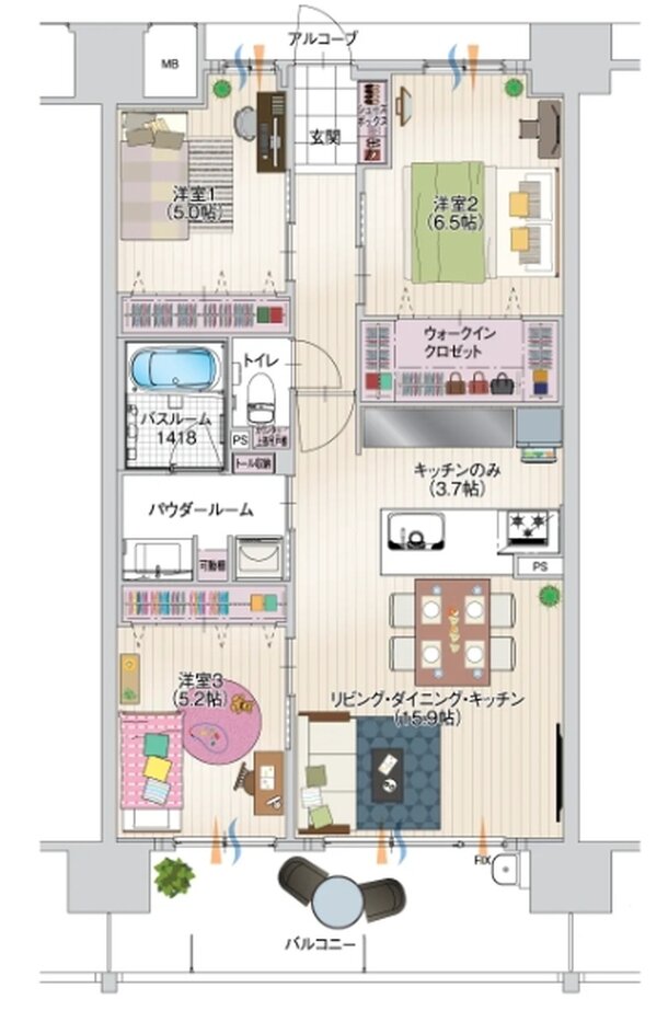 アルファステイツ下松桜町 間取り C type