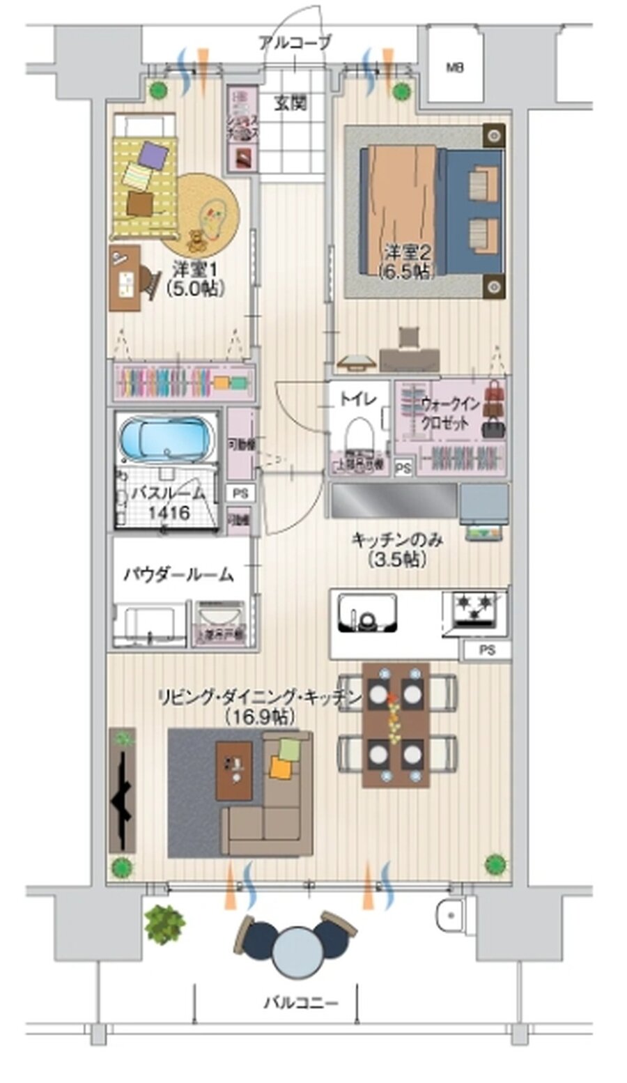 アルファステイツ下松桜町 間取り Ｄ type