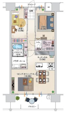 アルファステイツ下松桜町 間取り Ｄ type