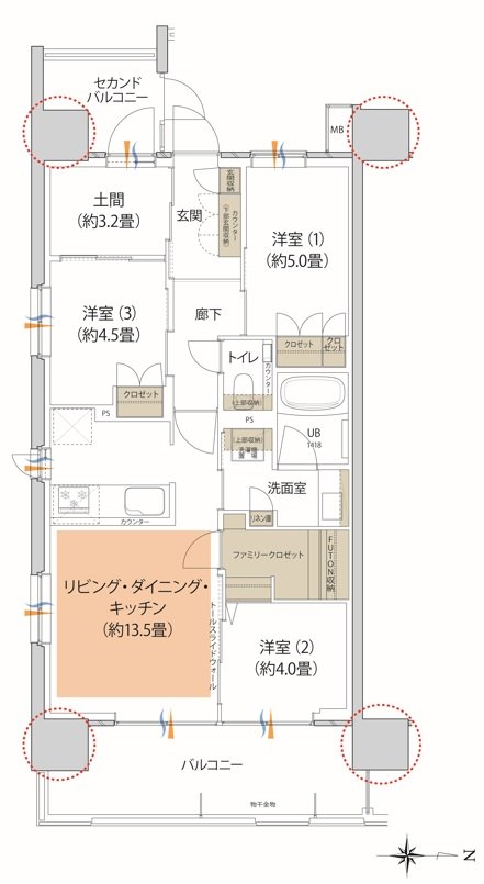 イニシア武蔵小杉御殿町 間取り D-D type