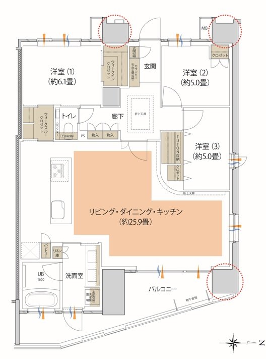イニシア武蔵小杉御殿町 間取り I type