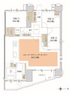 イニシア武蔵小杉御殿町 間取り I type