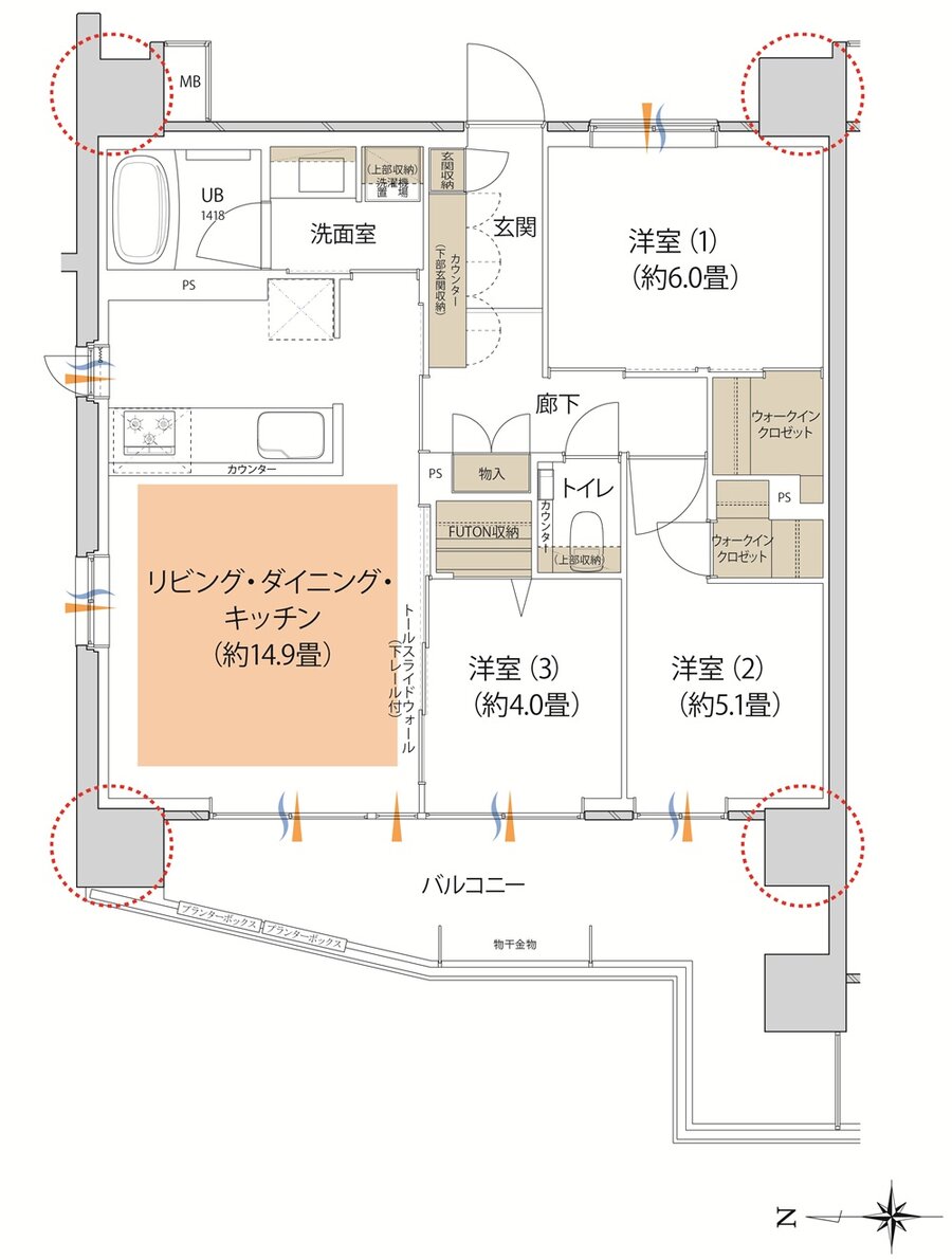 イニシア武蔵小杉御殿町 間取り A type