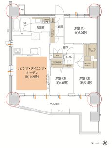 イニシア武蔵小杉御殿町 間取り A type