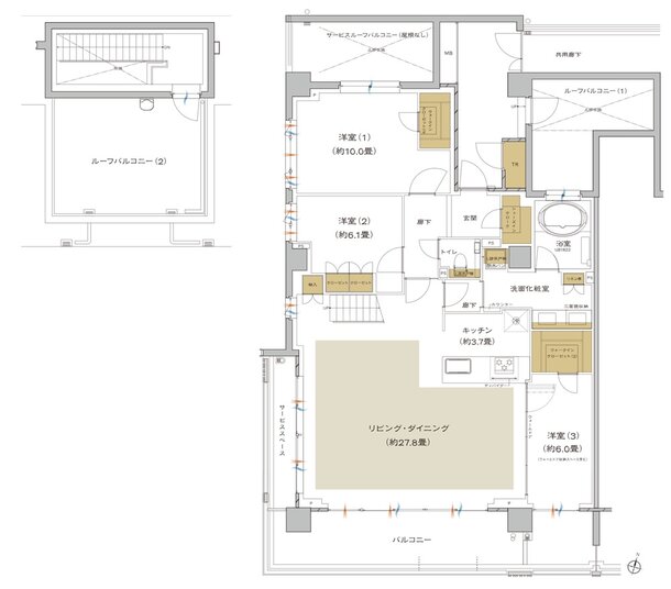 プラウド美しが丘ヒルサイド 間取り Lr type