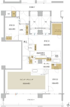 プラウド美しが丘ヒルサイド 間取り P type