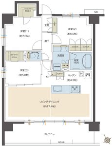 鶴瀬駅前 TWIN FLAG PROJECT 間取り 【ACCEZ】A type