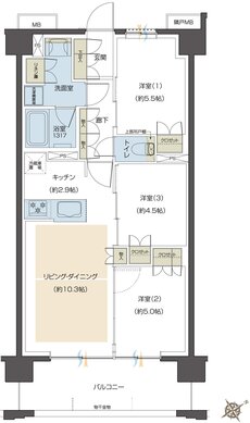鶴瀬駅前 TWIN FLAG PROJECT 間取り 【SOLEIZ】B type