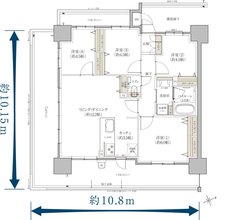 ロイヤルシティビュー上天満 間取り Aタイプ