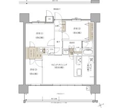 ロイヤルシティビュー上天満 間取り Bタイプ（メニュープラン2）