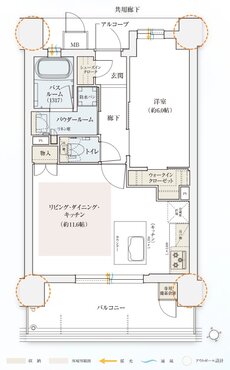 エステムコート御堂筋あびこIIフェアリー 間取り Cタイプ