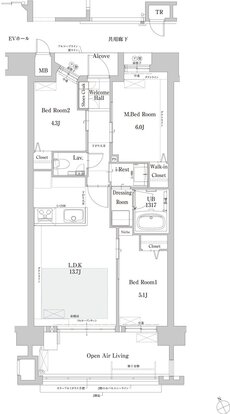 アーティックス若松駅ソルディア 間取り B-TYPE