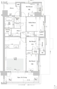 アーティックス若松駅ソルディア 間取り D-TYPE