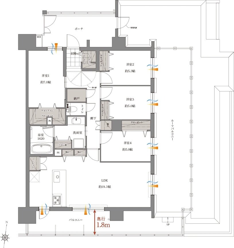 レクシア熊本ザ・コア 間取り I1 type