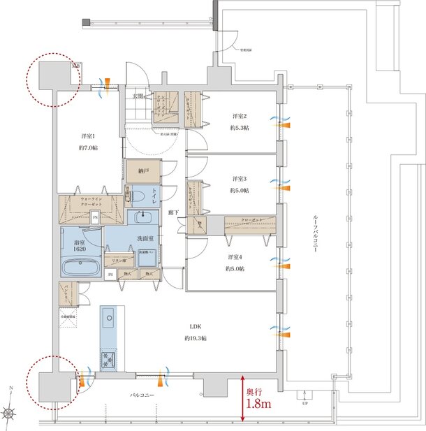 レクシア熊本ザ・コア 間取り I1 type