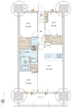 レクシア熊本ザ・コア 間取り G type【第1期2次先着順】
