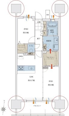 レクシア熊本ザ・コア 間取り F type【先着順】