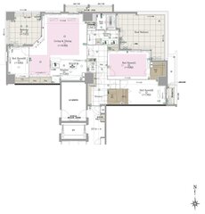 CLUB THE.HOUSE大橋テラス 間取り Fタイプ