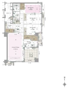 CLUB THE.HOUSE大橋テラス 間取り Hタイプ