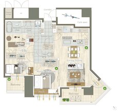 レ・ジェイド目黒 間取り H type