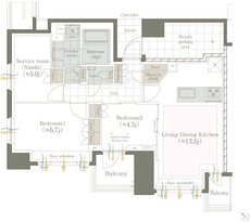 レ・ジェイド目黒 間取り G type