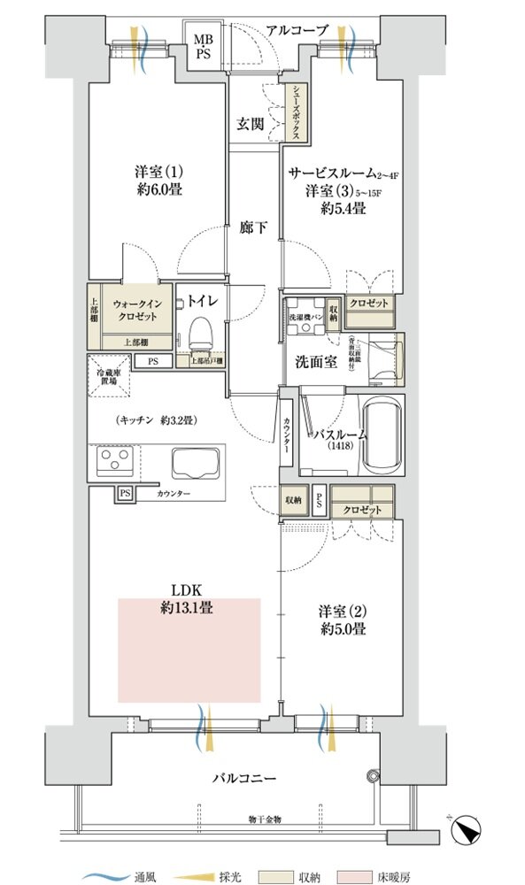 ワコーレ加古川駅前 間取り D type