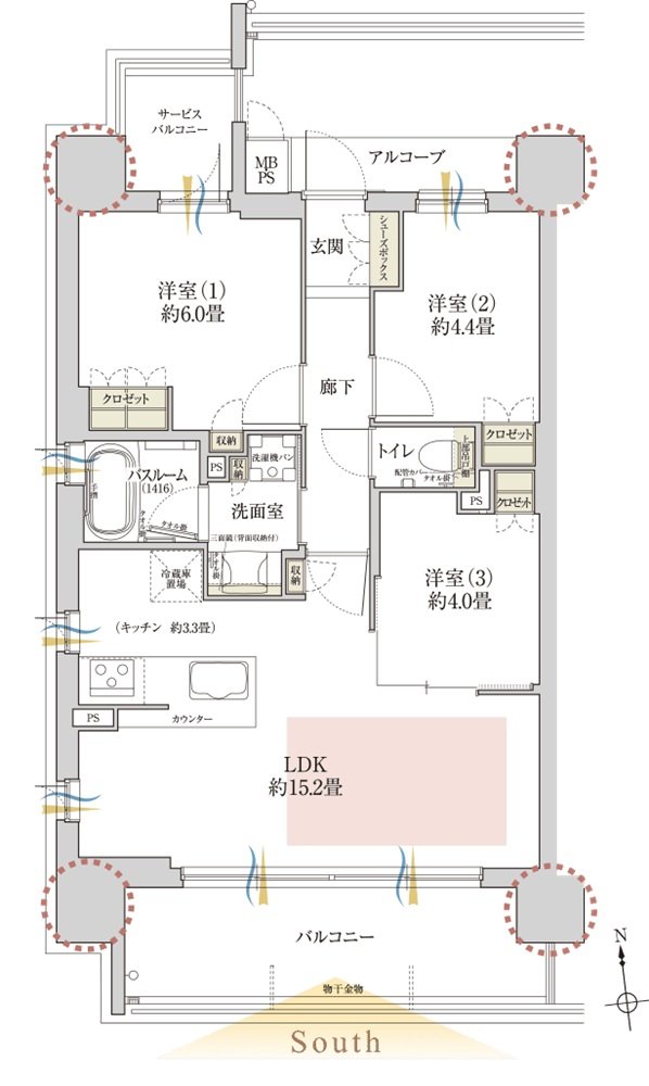 ワコーレ池田新町レジデンス 間取り A type