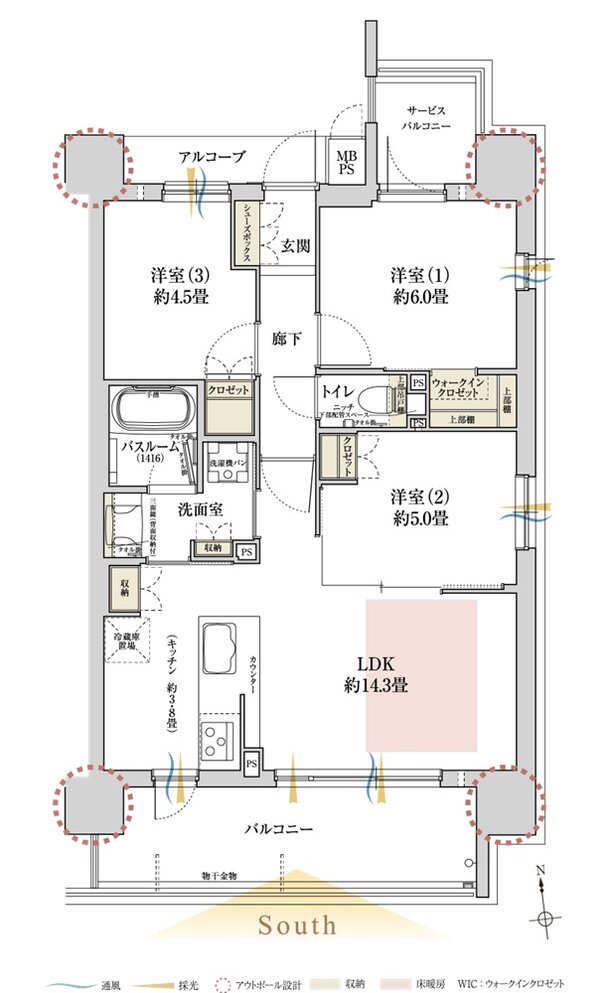 ワコーレ池田新町レジデンス 間取り D type