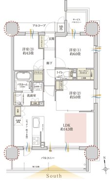 ワコーレ池田新町レジデンス 間取り D type